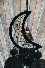 NEW Balinese Handmade Half Moon w/Leaf Dream Catcher - Bali Dream Catcher