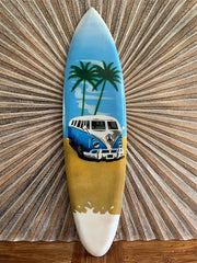 Bali Air Brushed Surfboard w/Combi Van Wall Decor 80cm - Bali Surfboard Wall Ar