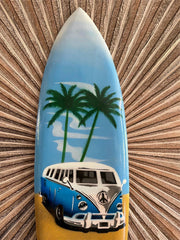 Bali Air Brushed Surfboard w/Combi Van Wall Decor 80cm - Bali Surfboard Wall Ar