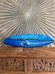 Bali Handmade Air Brushed Surfboard Wall Decor 80cm - Bali Surfer Surfboard Art