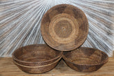 New Balinese Hand Woven Rattan Bowl / Open Basket GREAT Fruit Basket!!