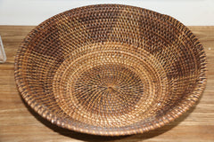 New Balinese Hand Woven Rattan Bowl / Open Basket GREAT Fruit Basket!!
