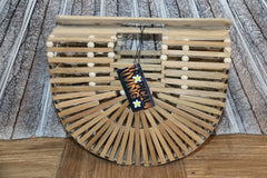 New Balinese Hand Crafted Bamboo & Wood Ladies bag - Ladies Bali Bag