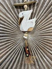NEW Balinese Pelican / Driftwood Welcome Mobile / Hanger - Bali Pelican Mobile