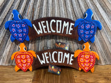 NEW Balinese Hand Crafted & Carved WELCOME Sign - Tropical Island WELCOME Sign