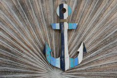 NEW Balinese Hand Crafted Timber ANCHOR Wall Art - Wall Hung Anchor -