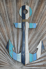 NEW Balinese Hand Crafted Timber ANCHOR Wall Art - Wall Hung Anchor -