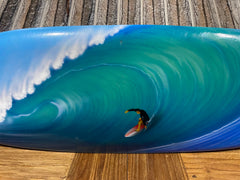 Bali Handmade Air Brushed Surfboard Wall Decor 80cm - Bali Surfer Surfboard Art