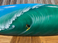 Bali Handmade Air Brushed Surfboard Wall Decor 80cm - Bali Surfer Surfboard Art