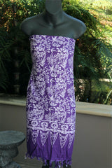 Bali Beach Sarong - Balinese motif Sarong - Bikini Cover Up - ASST COLOURS