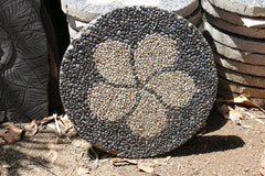 Balinese Frangipani / Pebble Concrete Stepper / Stepping Stone - Bali Garden Art