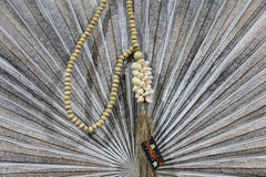 NEW BALINESE SHELL TASSEL / NECKLACE - BALI SHELL HANGING DECOR - BOHO STYLE