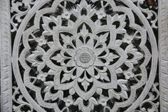 NEW Balinese Carved MDF/WOOD Framed MANDALA Wall Panel 70x70cm Stunning Wall Art