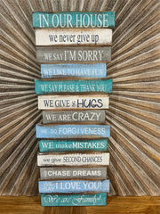 NEW Balinese Timber IN OUR HOUSE - FAMILY Sign