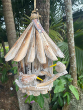 Balinese Hand Crafted Wooden Bird House with Wood Carved Birds - Bali Bird House
