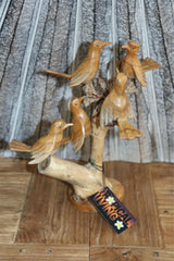 NEW Balinese Hand Carved & Crafted Suar Wood Bird Sculpture - Bali Bird Art