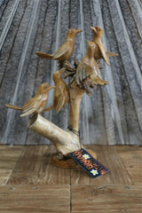 NEW Balinese Hand Carved & Crafted Suar Wood Bird Sculpture - Bali Bird Art