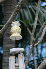 NEW Balinese Wood / Bamboo Pineapple Wind Chime - Bali Pineapple Chime