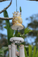 NEW Balinese Wood / Bamboo Pineapple Wind Chime - Bali Pineapple Chime