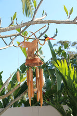 NEW Balinese Bird Coconut / Bamboo Wind Chime - Bali Bird Wind Chime CUTE!!
