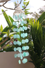 NEW Balinese Shell Top Capiz Shell Windchime / Mobile - Shell Decor Hanger