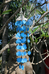 NEW Balinese Shell Top Capiz Shell Windchime / Mobile - Shell Decor Hanger