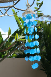 NEW Balinese Shell Top Capiz Shell Windchime / Mobile - Shell Decor Hanger