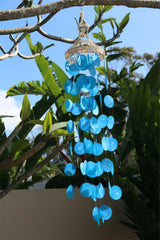NEW Balinese Shell Top Capiz Shell Windchime / Mobile - Shell Decor Hanger