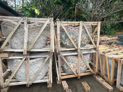 NEW Balinese Hand Carved & Crafted Paras Pot - Bali Feature Pot Carved Bali Pot