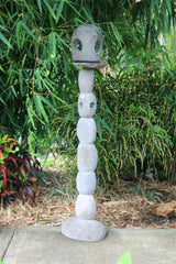 NEW Balinese Hand Crafted River Stone Lantern - Bali River Stone Garden Sculptur