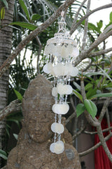 NEW Balinese Shell Top Capiz Shell Windchime / Mobile - Shell Decor Hanger