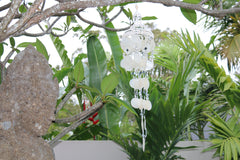 NEW Balinese Shell Top Capiz Shell Windchime / Mobile - Shell Decor Hanger