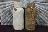 NEW BALINESE HAND WOVEN RATTAN VASE / RATTAN OPEN BASKET