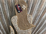 Balinese Hand Crafted Shell & Rope Mermaid Wall Art - Bali Shell Wall Art
