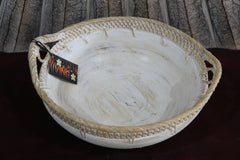NEW BALINESE HAND CRAFTED WOOD/RATTAN COMBO BOWL Medium