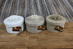 New Balinese Hand Threaded Bead Basket w/lid - Stunning!! Balinese Bead Basket