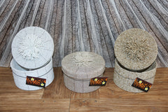 New Balinese Hand Threaded Bead Basket w/lid - Stunning!! Balinese Bead Basket