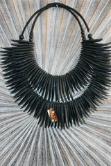 NEW Indonesian Hand Crafted Wooden Tribal Neck Piece - Primitive Bali Wall Art