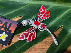 925 Sterling Silver Dragonfly Pendant - Balinese Style Jewellery - Pendant ONLY