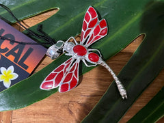 925 Sterling Silver Dragonfly Pendant - Balinese Style Jewellery - Pendant ONLY