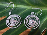 925 Sterling Silver Multi Hoop Hook Earrings - Balinese Style Earrings