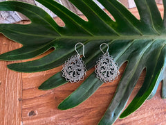 925 Sterling Silver Stunning Hook Earrings - Balinese Style Earrings