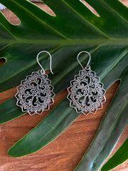 925 Sterling Silver Stunning Hook Earrings - Balinese Style Earrings