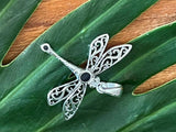 925 Sterling Silver Dragonfly Pendant - Balinese Style Jewellery - Pendant ONLY