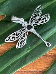 925 Sterling Silver Dragonfly Pendant - Balinese Style Jewellery - Pendant ONLY