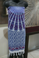 Bali Beach Sarong - Mandala Beach Sarong - Bikini Cover Up - ASST COLOURS AVAIL.
