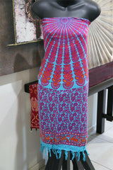 Bali Beach Sarong - Mandala Beach Sarong - Bikini Cover Up - ASST COLOURS AVAIL.