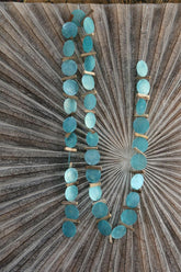 NEW Balinese Capiz Shell with Stick Hanging Strand / Mobile - Shell Decor Hanger