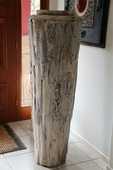 NEW BALINESE HAND CRAFTED TEAK WOOD Floor Pot Choose from Small, Medium or Large