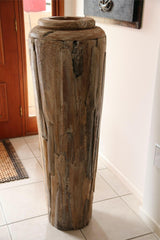 NEW BALINESE HAND CRAFTED TEAK WOOD Floor Pot Choose from Small, Medium or Large